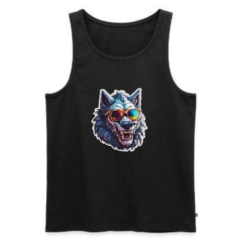 Werwolf / Vollmond / Wesen / Verwandlung / Fluch - Männer Premium Bio Tank Top - Schwarz - Vorne - AI Model Male 178 light (178cm)