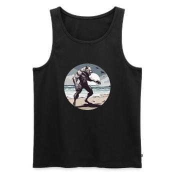 Werwolf / Vollmond / Wesen / Verwandlung / Fluch - Männer Premium Bio Tank Top - Schwarz - Vorne - AI Model Male 178 light (178cm)