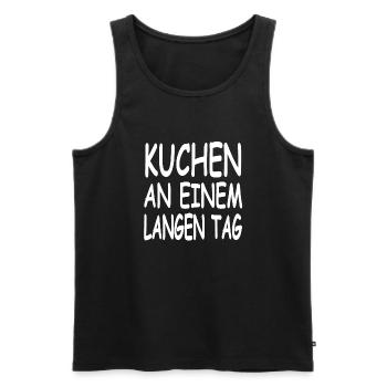 Kuchen - Männer Premium Bio Tank Top - Schwarz - Vorne - AI Model Male 178 light (178cm)