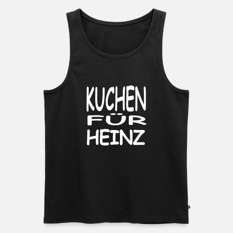 Kuchen - Männer Premium Bio Tank Top - Schwarz