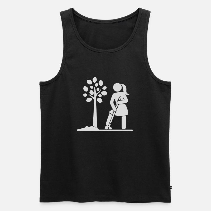 Gartenheldin - Männer Premium Bio Tank Top - Schwarz