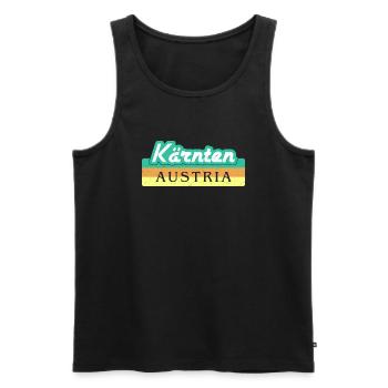 Carinthia Austria Flag Coat of Arms Mountains - Men's Premium Organic Tank Top - black - Front - AI Model Male 178 light (178cm)