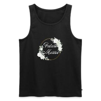 Zukünftige Braut Weiße Blumen - Passendes T-Shirt - Männer Premium Bio Tank Top - Schwarz - Vorne - Michal (187cm)