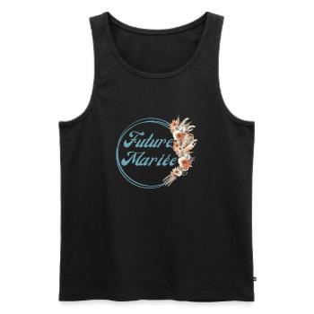 Zukünftige Braut Rustic Flowers - Passendes T-Shirt - Männer Premium Bio Tank Top - Schwarz - Vorne - Michal (187cm)