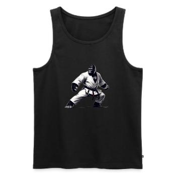Gorilla Kampfkunst - Männer Premium Bio Tank Top - Schwarz - Vorne - AI Model Male 178 light (178cm)