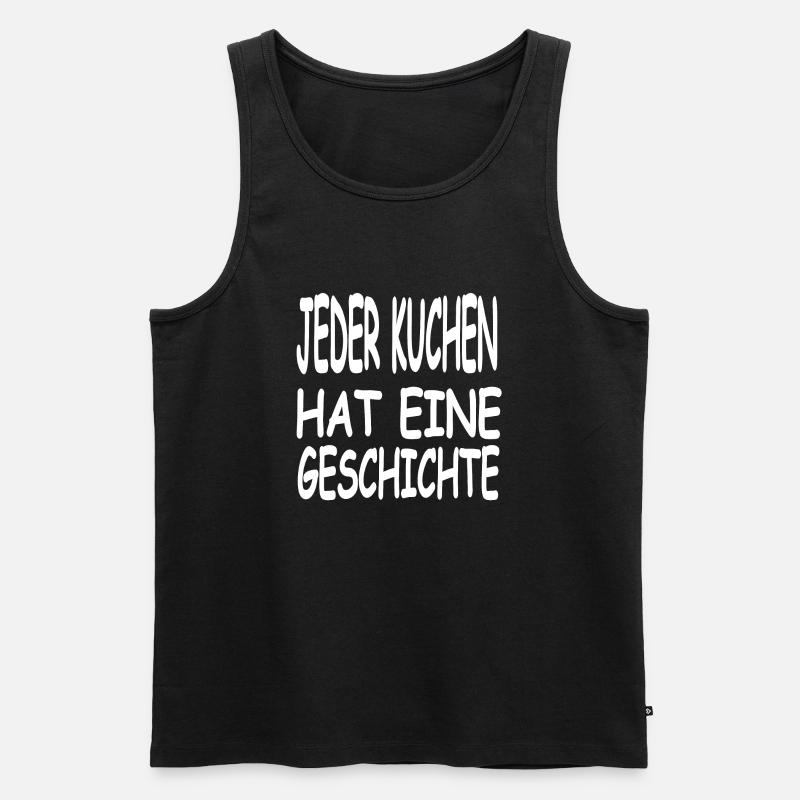 Kuchen - Männer Premium Bio Tank Top - Schwarz