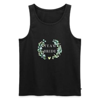 Team Floral Bride -Matching T-Shirt - Men's Premium Organic Tank Top - black - Front - Michal (187cm)