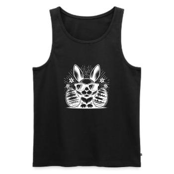 Coole Ostern - Männer Premium Bio Tank Top - Schwarz - Vorne - AI Model Male 178 light (178cm)