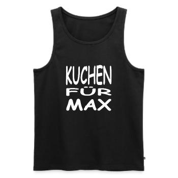 Kuchen - Männer Premium Bio Tank Top - Schwarz - Vorne - AI Model Male 178 light (178cm)