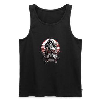 Samurai / Japanisch / Harakiri / Katana / Mann - Männer Premium Bio Tank Top - Schwarz - Vorne - Michal (187cm)