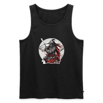 Samurai / Japanisch / Harakiri / Katana / Mann - Männer Premium Bio Tank Top - Schwarz - Vorne - Michal (187cm)