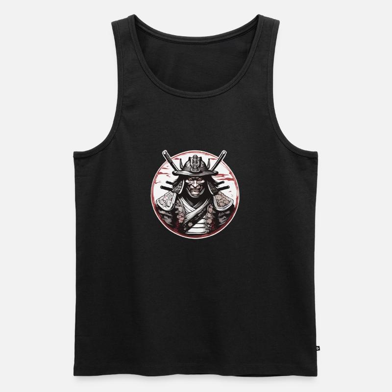 Samurai / Japanisch / Harakiri / Katana / Mann - Männer Premium Bio Tank Top - Schwarz