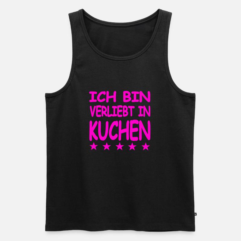 Kuchen - Männer Premium Bio Tank Top - Schwarz