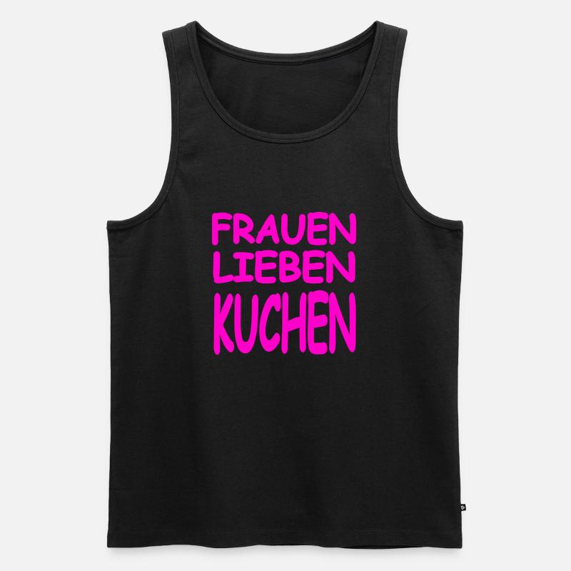 Kuchen - Männer Premium Bio Tank Top - Schwarz
