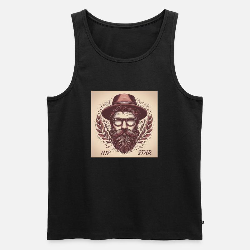 Hip Star - Männer Premium Bio Tank Top - Schwarz