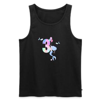 3rd Anniversary Mermaid - Men's Premium Organic Tank Top - black - Front - AI Model Male 178 light (178cm)