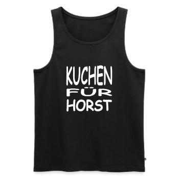 Kuchen - Männer Premium Bio Tank Top - Schwarz - Vorne - Michal (187cm)