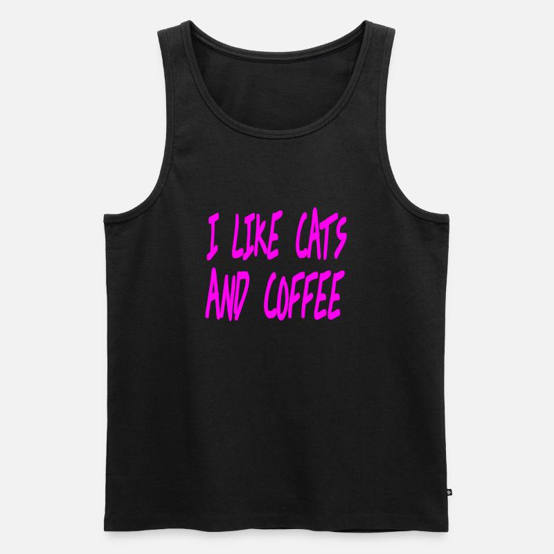 Katzen - Männer Premium Bio Tank Top - Schwarz