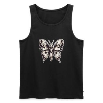 Moth / animal / insect / larva / pest - Men's Premium Organic Tank Top - black - Front - AI Model Male 178 light (178cm)