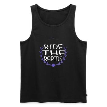 idée cadeau citation drôle déclaration de sports extrêmes - Débardeur bio Premium Homme - noir - Devant - AI Model Male 178 light (178cm)