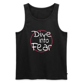 happy resilient courage present courage mindset - Männer Premium Bio Tank Top - Schwarz - Vorne - AI Model Male 178 light (178cm)