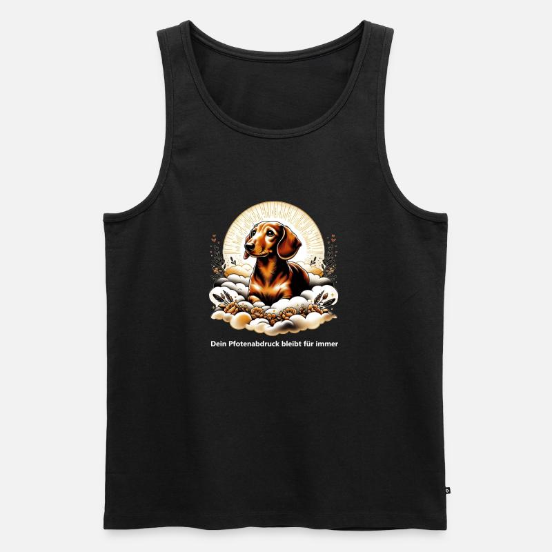 Dachshund Trauerbewältigung - Männer Premium Bio Tank Top - Schwarz