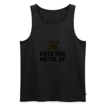 Cats are Metal af black - Männer Premium Bio Tank Top - Schwarz - Vorne - Michal (187cm)