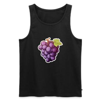 Grapes or dark vine - Men's Premium Organic Tank Top - black - Front - AI Model Male 178 light (178cm)