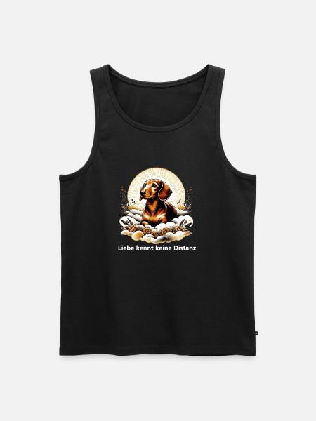 Rainbow Bridge Remembrance Dachshund - Men's Premium Organic Tank Top - black