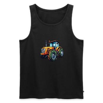 Traktor / Landwirtschaft / Bauer / Feldarbeit - Männer Premium Bio Tank Top - Schwarz - Vorne - AI Model Male 178 light (178cm)