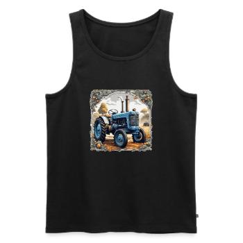 Traktor / Landwirtschaft / Bauer / Feldarbeit - Männer Premium Bio Tank Top - Schwarz - Vorne - AI Model Male 178 light (178cm)