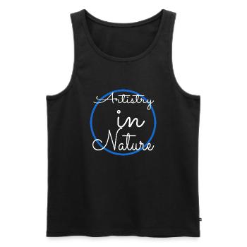 visual arts art art creation natural beauty - Männer Premium Bio Tank Top - Schwarz - Vorne - AI Model Male 178 light (178cm)