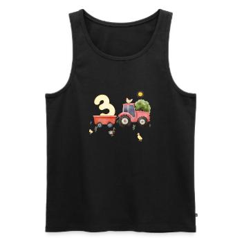 3rd Anniversary Farm Agriculture - Men's Premium Organic Tank Top - black - Front - AI Model Male 178 light (178cm)