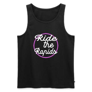 adrenaline river adventure awesome cool joke - Männer Premium Bio Tank Top - Schwarz - Vorne - Michal (187cm)