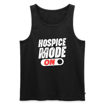 Mode Hospice activé - Débardeur bio Premium Homme - noir - Devant - AI Model Male 178 light (178cm)