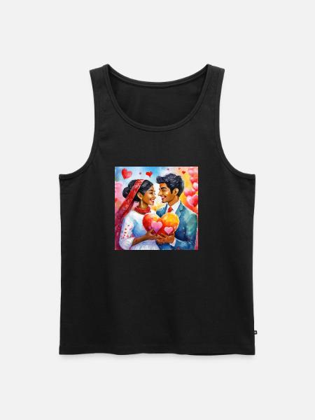 Mann und Frau - Männer Premium Bio Tank Top - Schwarz