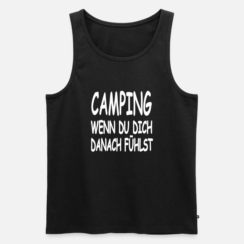 Camping - Männer Premium Bio Tank Top - Schwarz