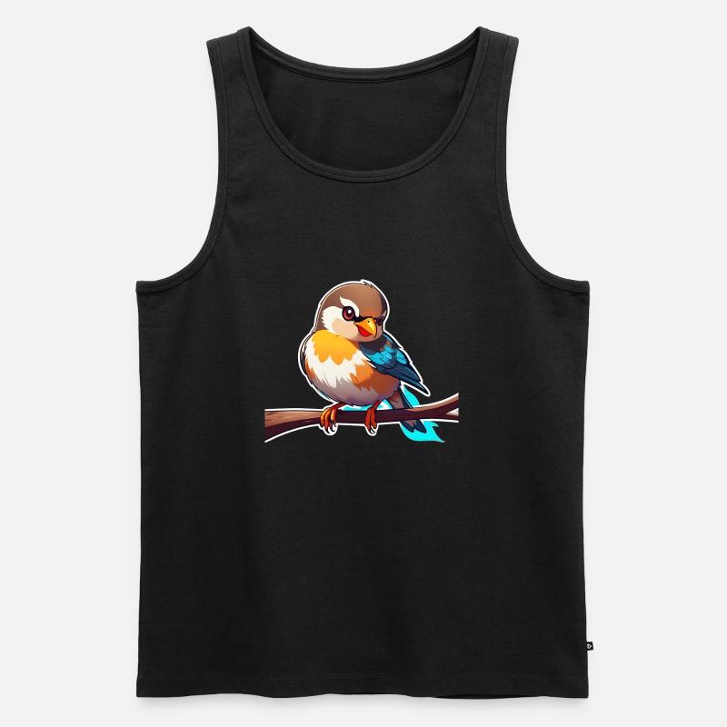 Junger Spatz - Männer Premium Bio Tank Top - Schwarz