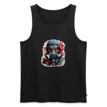 Apocalypse / Apocalypse / Destruction / Anarchie - Débardeur bio Premium Homme - noir - Devant - AI Model Male 178 light (178cm)