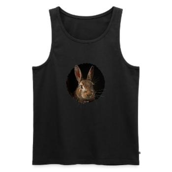 Cute Mink Rabbit - Men's Premium Organic Tank Top - black - Front - AI Model Male 178 light (178cm)