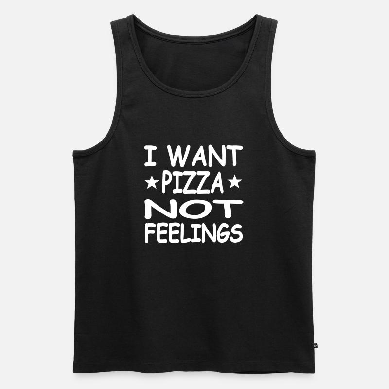 Pizza - Männer Premium Bio Tank Top - Schwarz