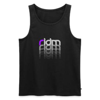 RIDM Fading - Men's Premium Organic Tank Top - black - Front - AI Model Male 178 light (178cm)