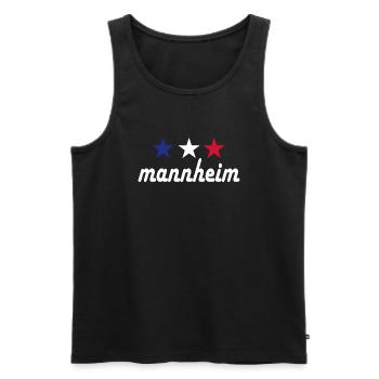 Mannheim Monnem Mannheimat - Männer Premium Bio Tank Top - Schwarz - Vorne - Michal (187cm)