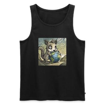 cute anime design - Männer Premium Bio Tank Top - Schwarz - Vorne - AI Model Male 178 light (178cm)