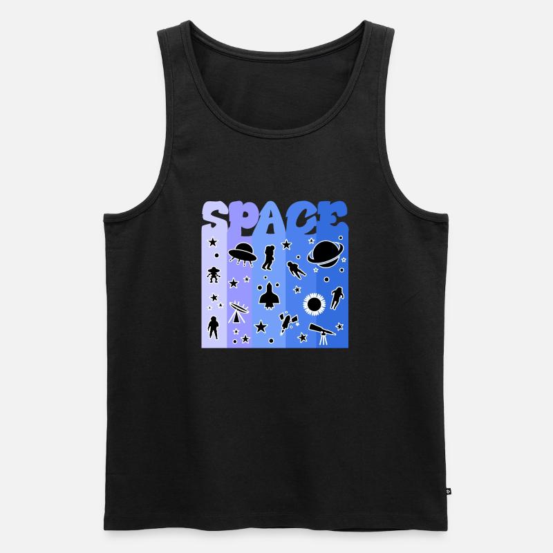 Espace, Astronaute, Espace, Espace - Débardeur bio Premium Homme - noir