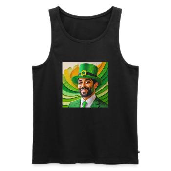 St. Patrick - Männer Premium Bio Tank Top - Schwarz - Vorne - Michal (187cm)