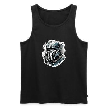 Spartan / Warrior / Fighter / Ancient / Sparta - Men's Premium Organic Tank Top - black - Front - Michal (187cm)