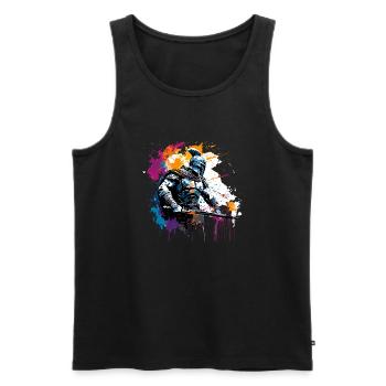 Spartan / Warrior / Fighter / Ancient / Sparta - Men's Premium Organic Tank Top - black - Front - Michal (187cm)
