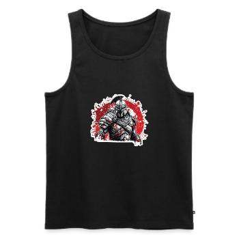 Spartan / Warrior / Fighter / Ancient / Sparta - Men's Premium Organic Tank Top - black - Front - Michal (187cm)