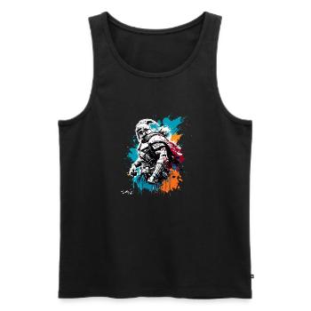 Spartan / Warrior / Fighter / Ancient / Sparta - Men's Premium Organic Tank Top - black - Front - Michal (187cm)